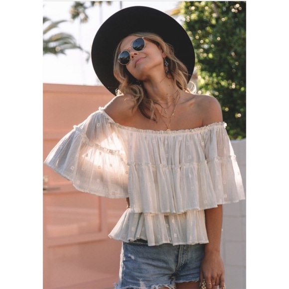 Boho Angel Off The Shoulder Top - Picture 2 of 10